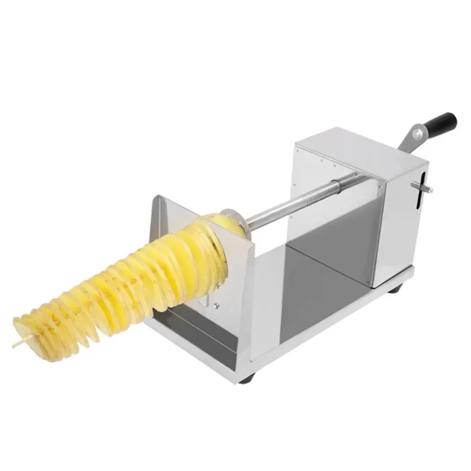 JG-10 Manual Twist Potatoes Tower Slicer Chips Machine Spiral Spring Potato Twister Tornado Cutter Cutting Machine