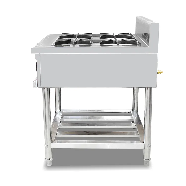 Professional Commercial Kitchen Portable Stainless Steel Lpg Best 4 Burner Gas Stove cooker