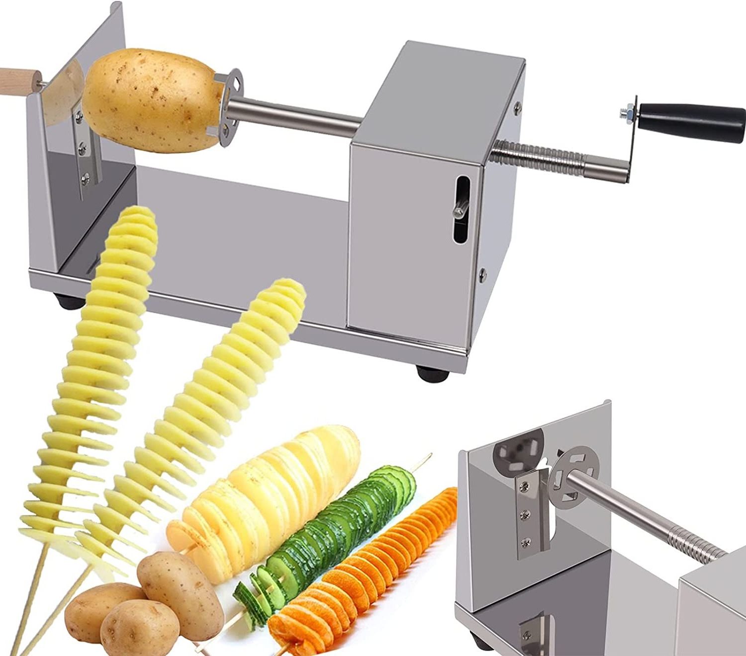 JG-10 Manual Twisted Spiral Potato Slicer French Fry Tornado Potato Tower Fruit & Vegetable Cutter