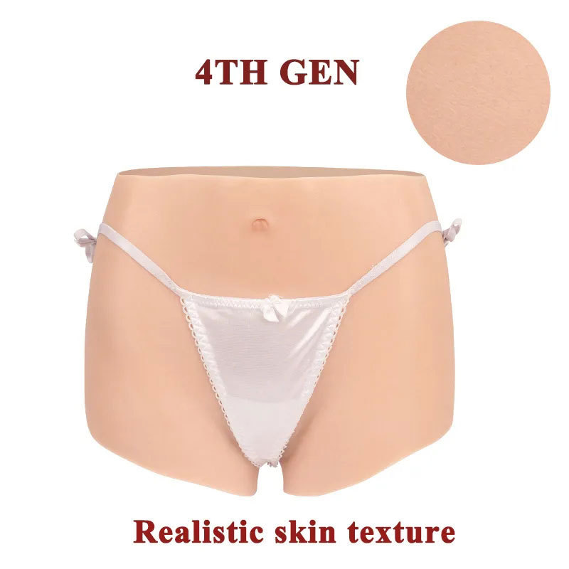 Real Skin Texture Gays Pants Sissy Silicone Panties Sexy Fade Vagina Crossdressing Shemale Drag Queen Boxer Shorts S/M/L