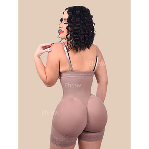 Curved Girdles Shapewear for Women Tummy Control Body Shaper Butt Lifter Thigh Slimmer Faja Plus Size with Zipper Crotch