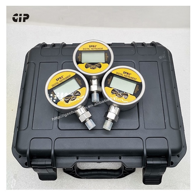 Excavator spare parts hydraulic pressure test kit with 3 digital gauges hydraulic test gauge  tool kit for all model