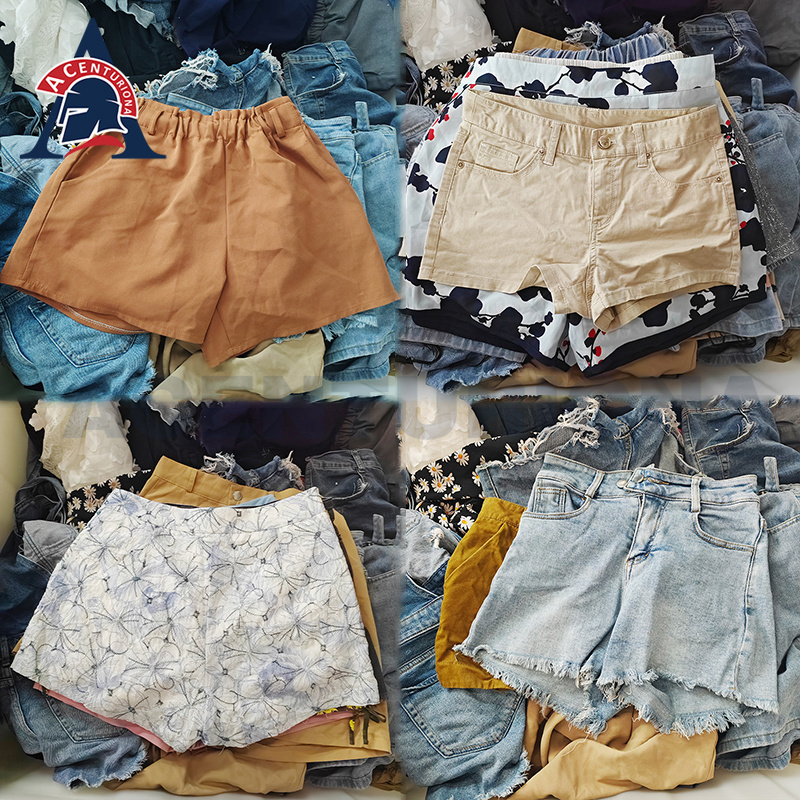 used cotton zipper shorts korean ukay bales clothing second hand clothes sweat pants ukay ukay bale for girls