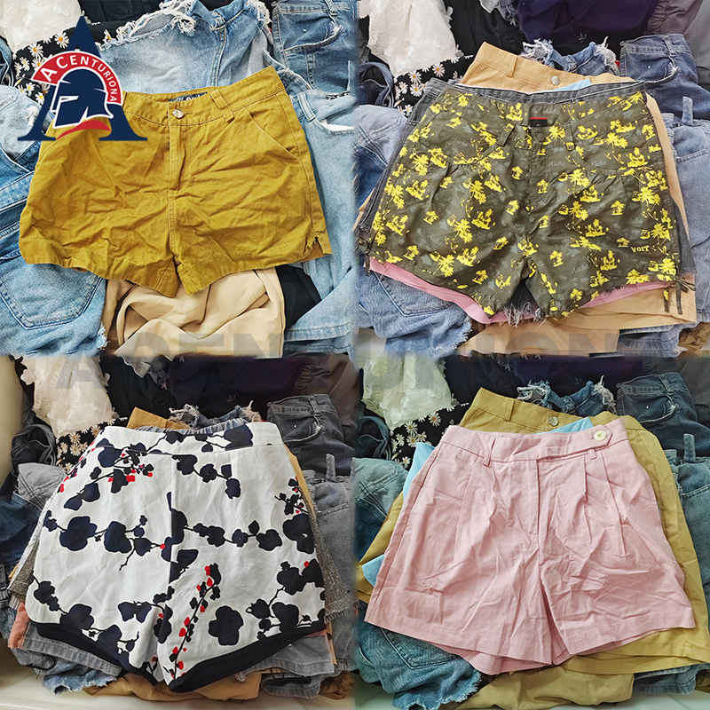 used cotton zipper shorts korean ukay bales clothing second hand clothes sweat pants ukay ukay bale for girls