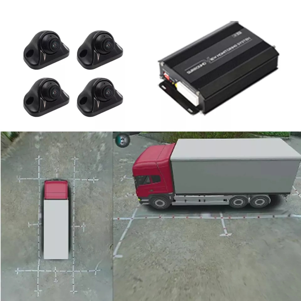 1080P 3D 360 Around View Monitor Car Camera System Bird View Panoramic Camera System For School Bus Truck