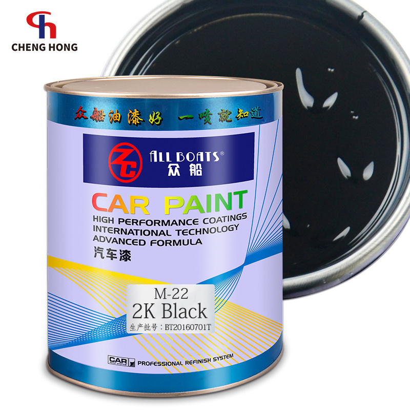 Metallic black car spray paint automotive lacquer 2k acrylic auto body paint