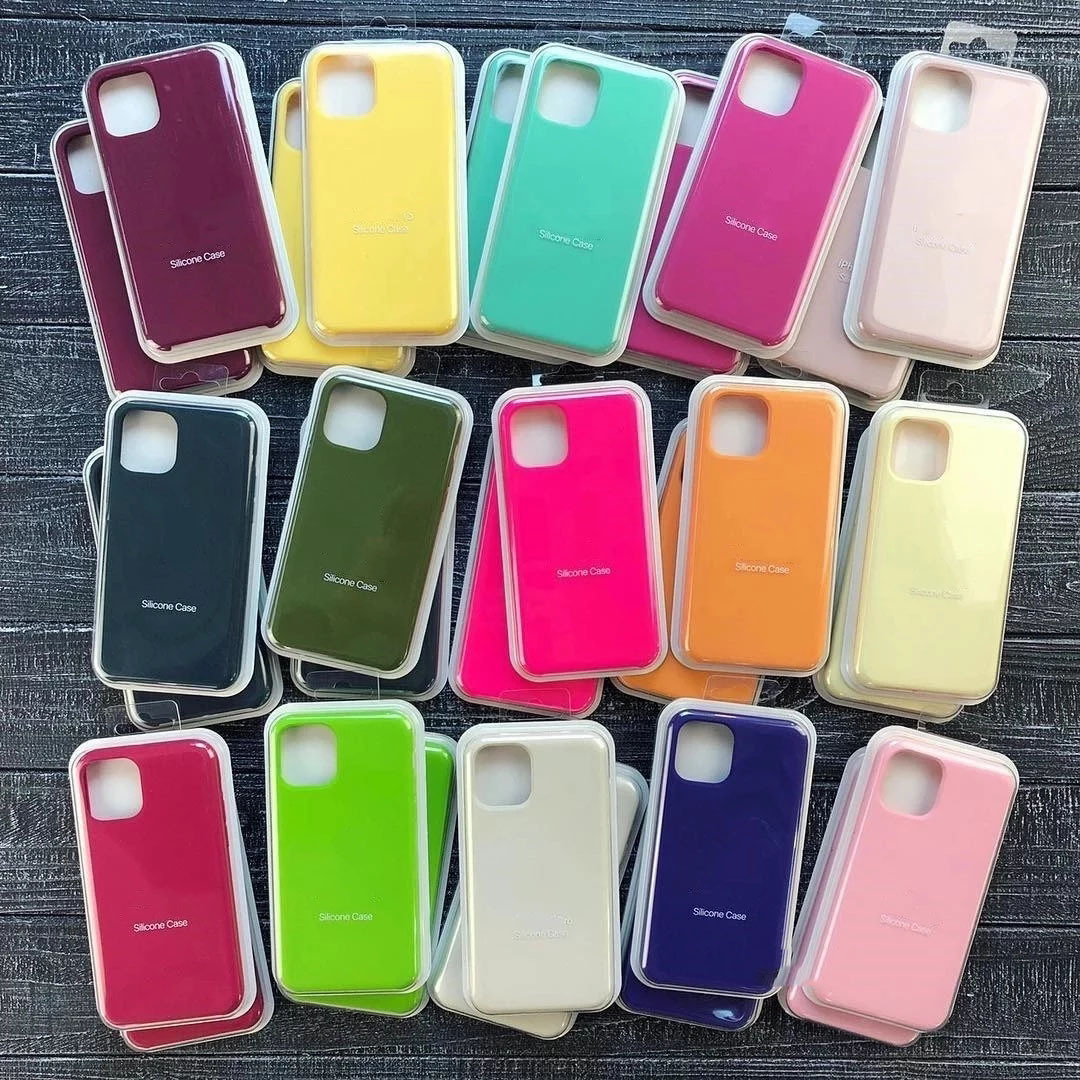 Silicone Phone Case For Apple Iphone 11 12 13 14 15 Pro Max Mini 7 8 6s Plus  X Xs Max 5 Shockproof Case Cover Factory Wholesale