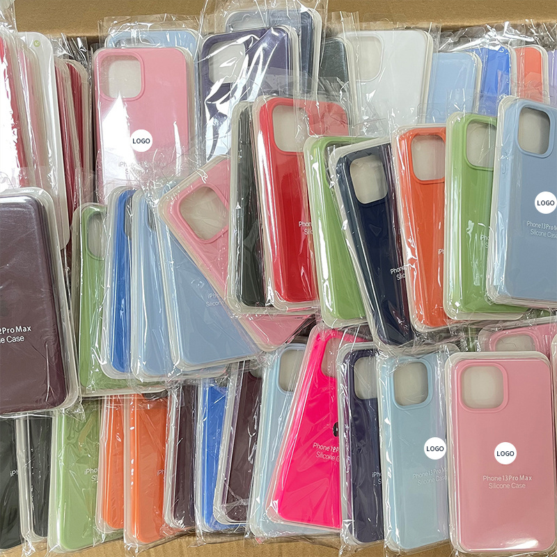 Liquid Silicone Phone Case Silicon Case With Packaging For Iphone 14 13 12 11 Pro Max Xr Xs Shockproof Phone Case