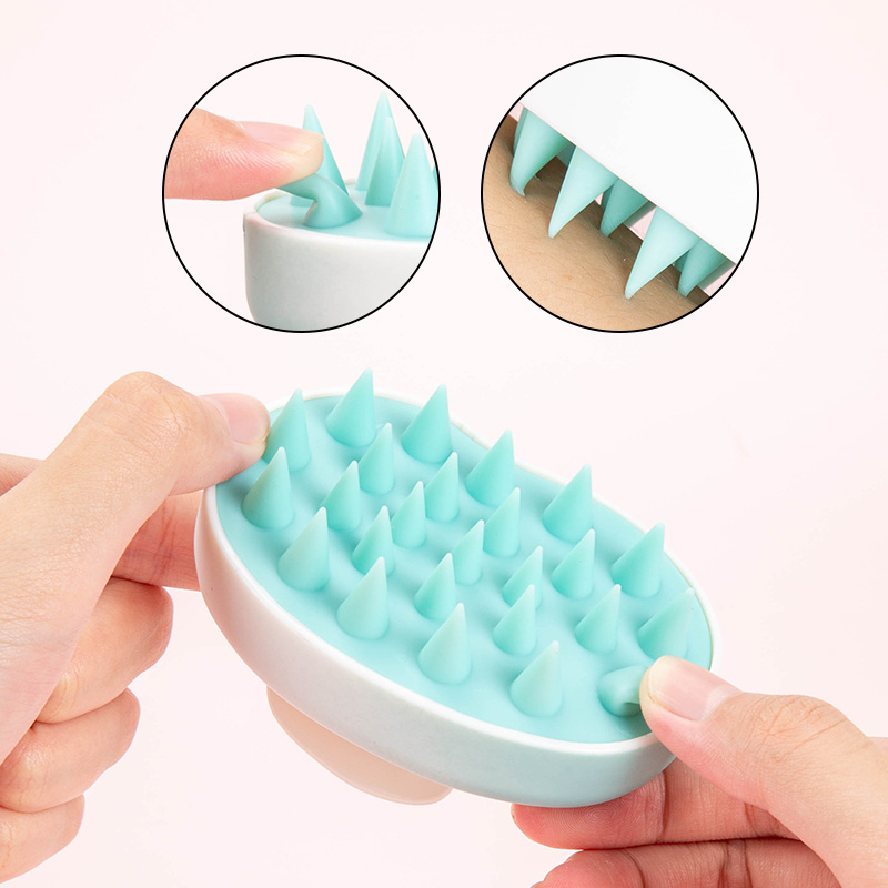 New factory design custom shampoo brush plastic hair shampoo scalp massage brush shampoo applicator