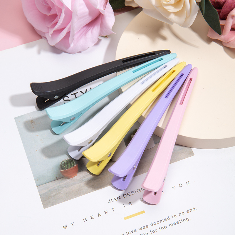 Professional Salon Hair Clips New Candy Color Non-slip Dividing Duckbill Hair Clips Home Hair Cutting Clips for Hairdresser