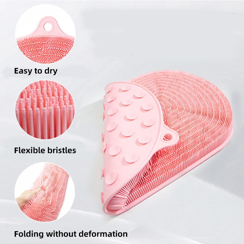 High Quality shower bathroom foot wash pad and scrub pad oversized suction non slip pad shower massager brush foot scrubber