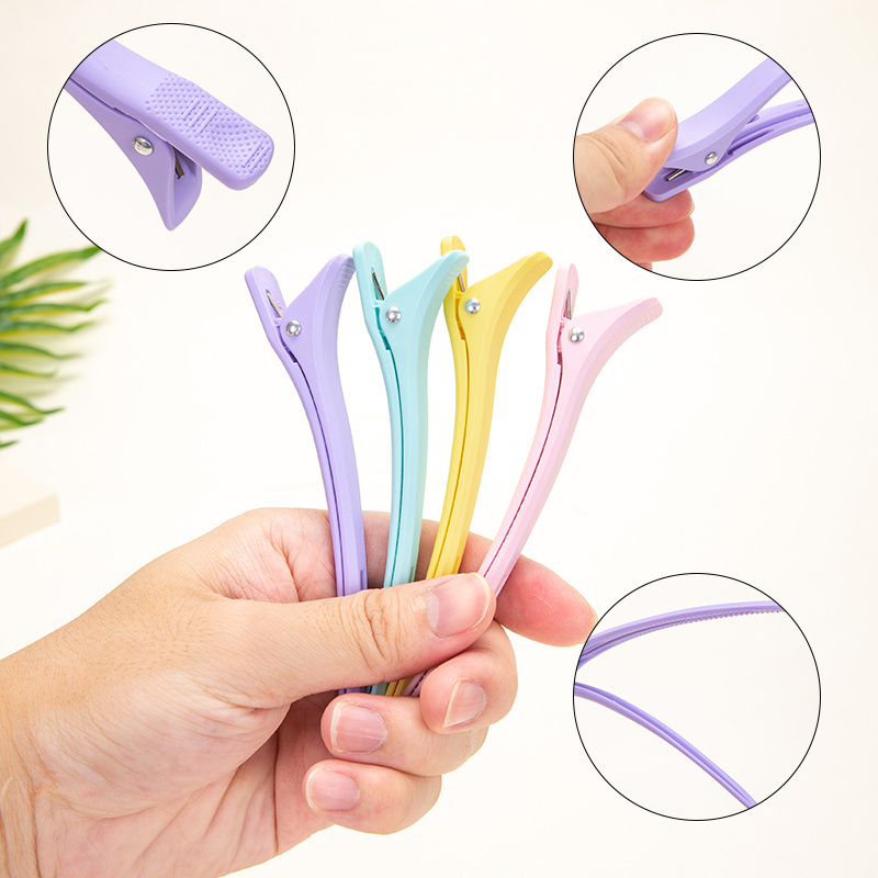 Professional Salon Hair Clips New Candy Color Non-slip Dividing Duckbill Hair Clips Home Hair Cutting Clips for Hairdresser