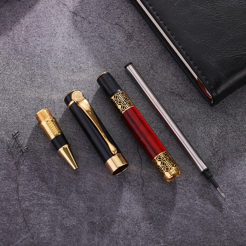 Pen Ballpoint Gun Black/Rose Gold Stain Steel Metal Ballpoint Pen Brands With Customized Logo For Promotional