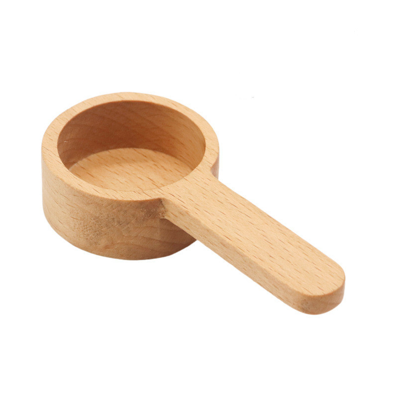 Coffee Scoops for Canister Wooden Tablespoon for Ground Coffee or Protein Handmade Measuring Spoons Made of Beech