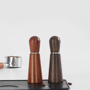 Natural Wood Handle and Stand Coffee Stirring Tool for Espresso Distribution