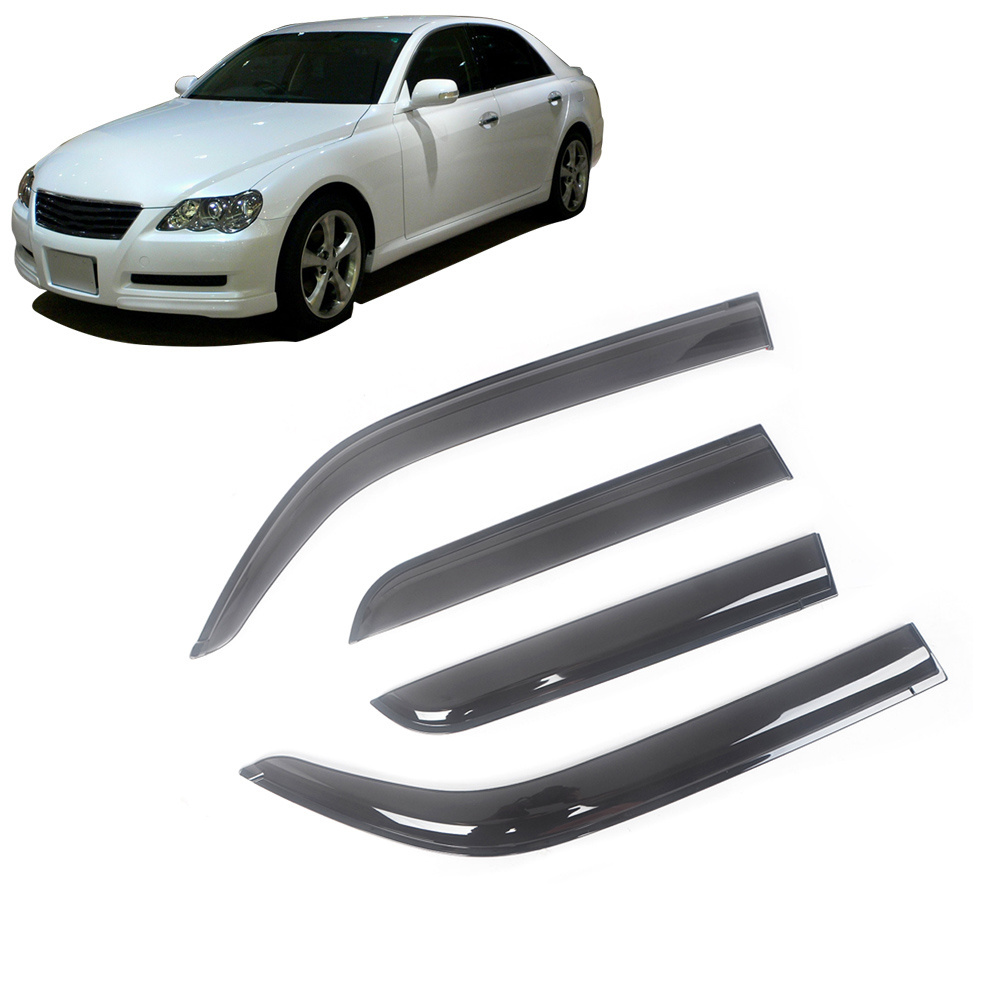 For Toyota Mark X 2004-2017 Auto Side Window Wind Deflectors Visors Black Rain Guard Door Visor Vent Shades Dark Smoke Ventvisor