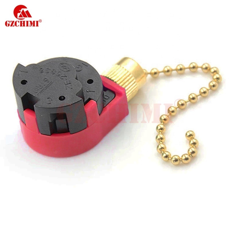 Zing Ear Speed 4 Wire Pull Chain Control 360 Degrees Rotation Switch For Home Ceiling Fan Lamp Wall Light ZE-268S63