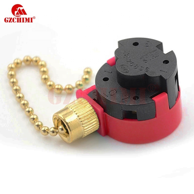 Zing Ear Speed 4 Wire Pull Chain Control 360 Degrees Rotation Switch For Home Ceiling Fan Lamp Wall Light ZE-268S63