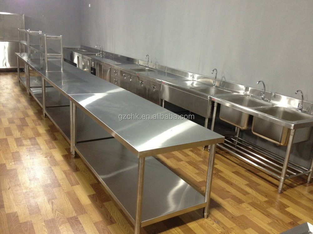 Kitchen equipment work bench /restaurant stainless steel table /kitchen wort table/cabinet/sink