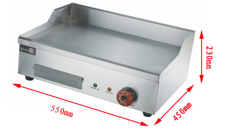 Counter top commercial stainless steel flat griddle for kitchen