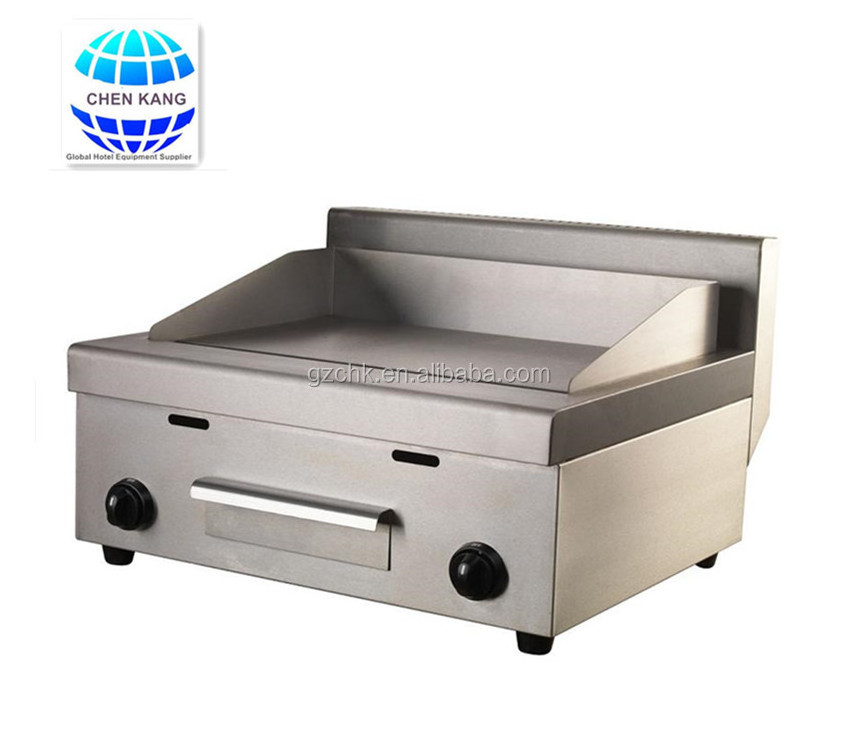 Comercial stainless steel flat gas griddle for restaurant equipment