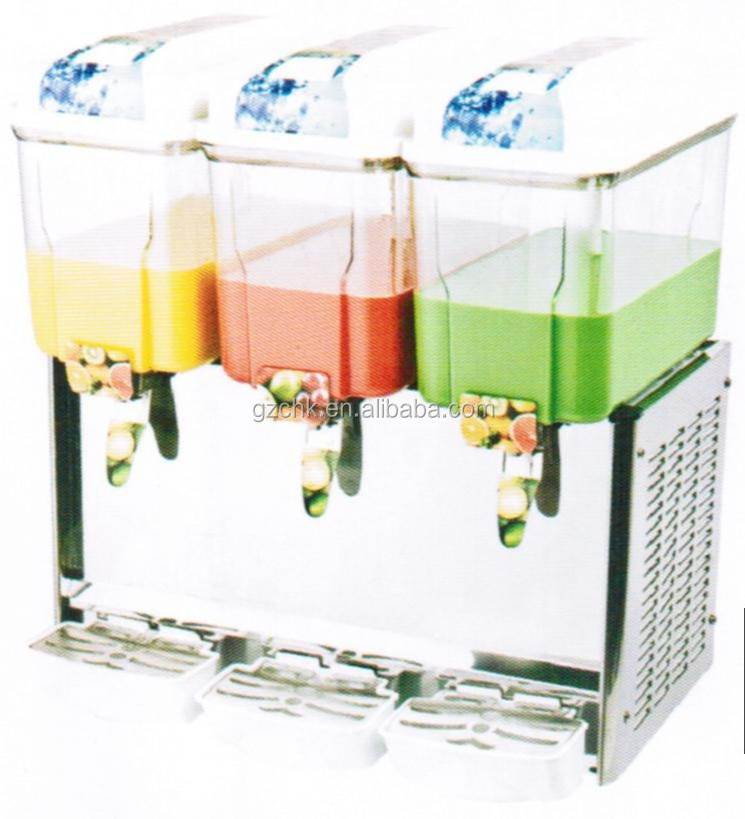 Commercial electric juice dispenser with triple tank 18L /cold drink dispenser