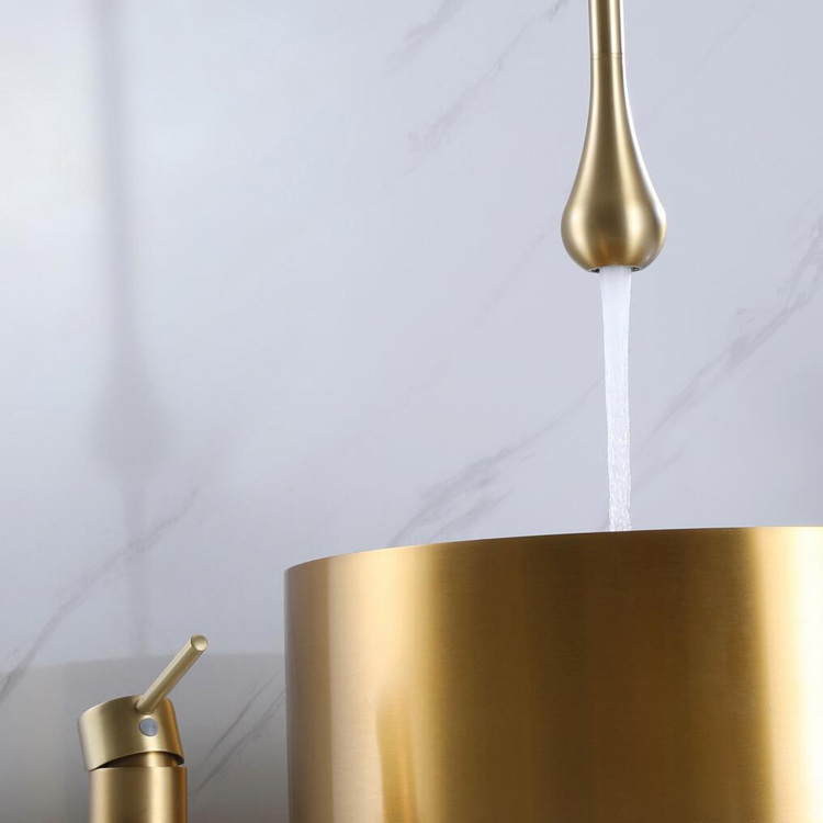 Brass Ceiling Concealed Bathroom Sink Washbasin Water Drop Tap Mixer Shower Faucet