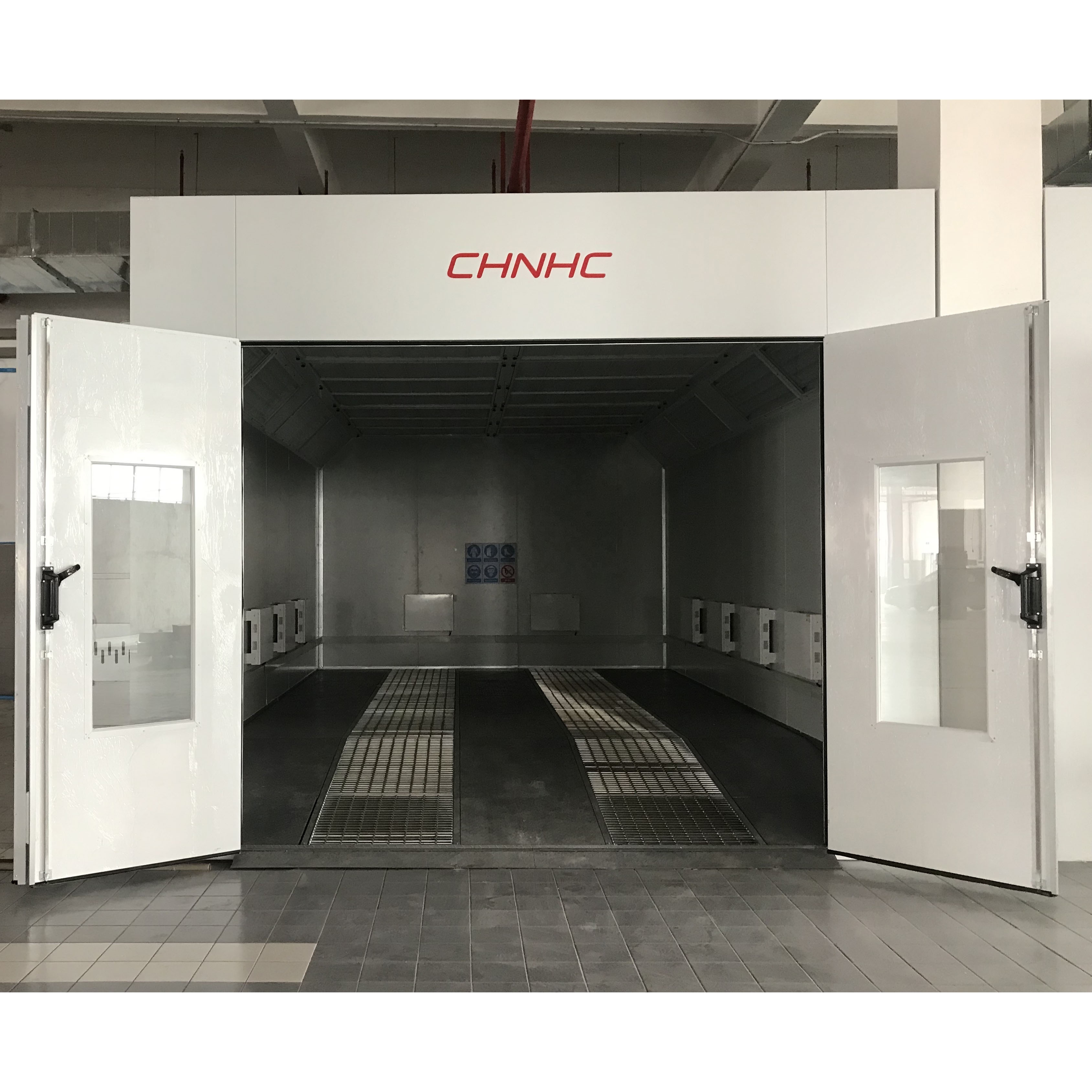 CHNHC car paint spray booth/car  paint booth with CE  Diesel Heating  semi Down Draft Paint Room for Baking