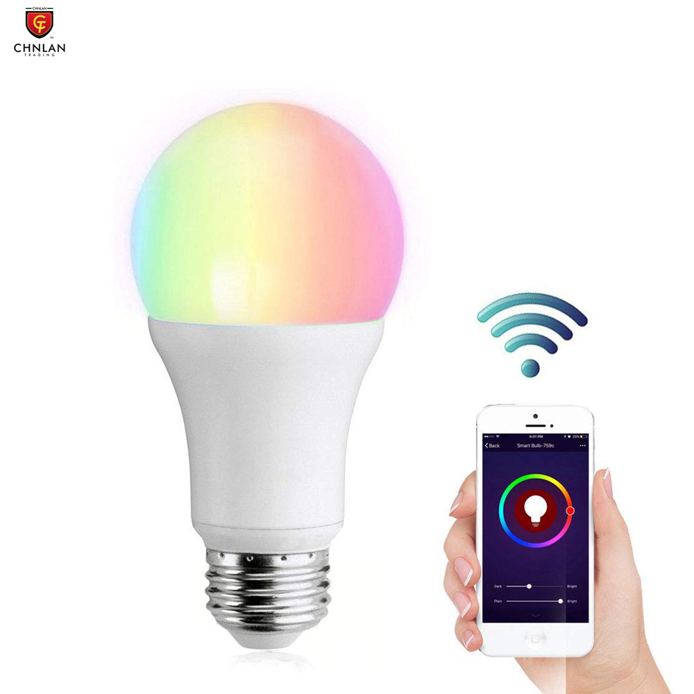 Goog Home Alexa Dimmable LED Bulb 7W B22 E27 RGB Color Smart Light Bulb WiFi