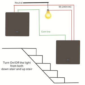 86 Type EU standard Smart Life App Piano Button Mechanical 1gang 3gang  2gang 2 Way Tuya Smart Wifi Light Switch(pair)