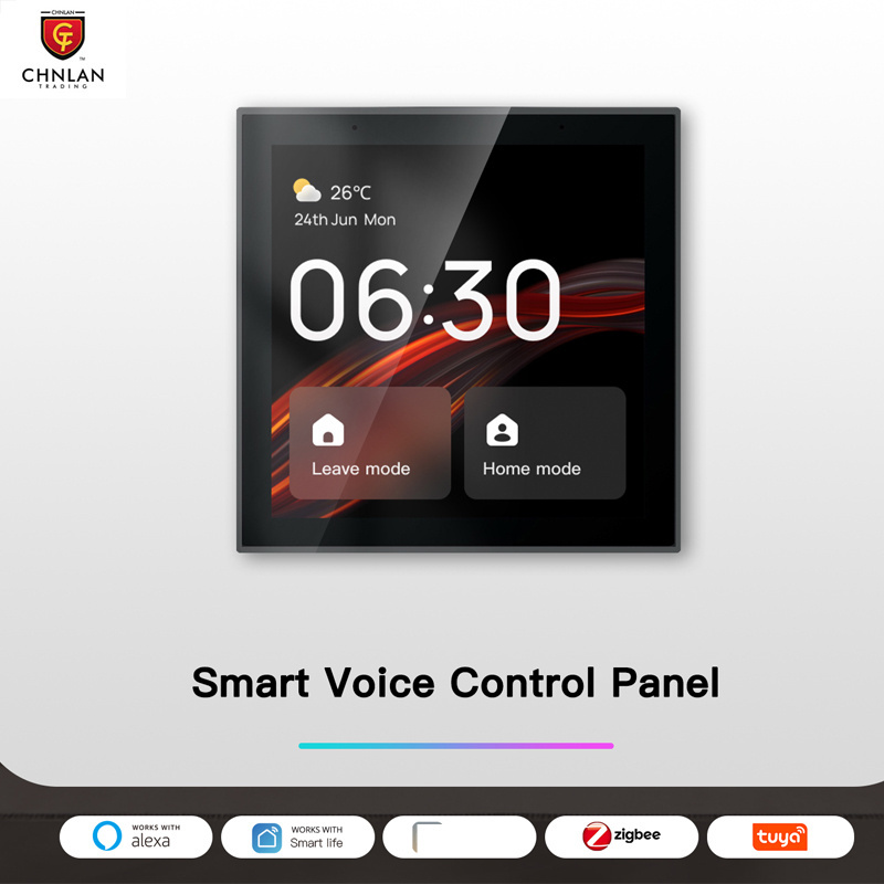 4 inch Smart Life App Voice Control Smart Home Scene Tuya Control Panel Alexa Switch with Zigbee Gateway All In One