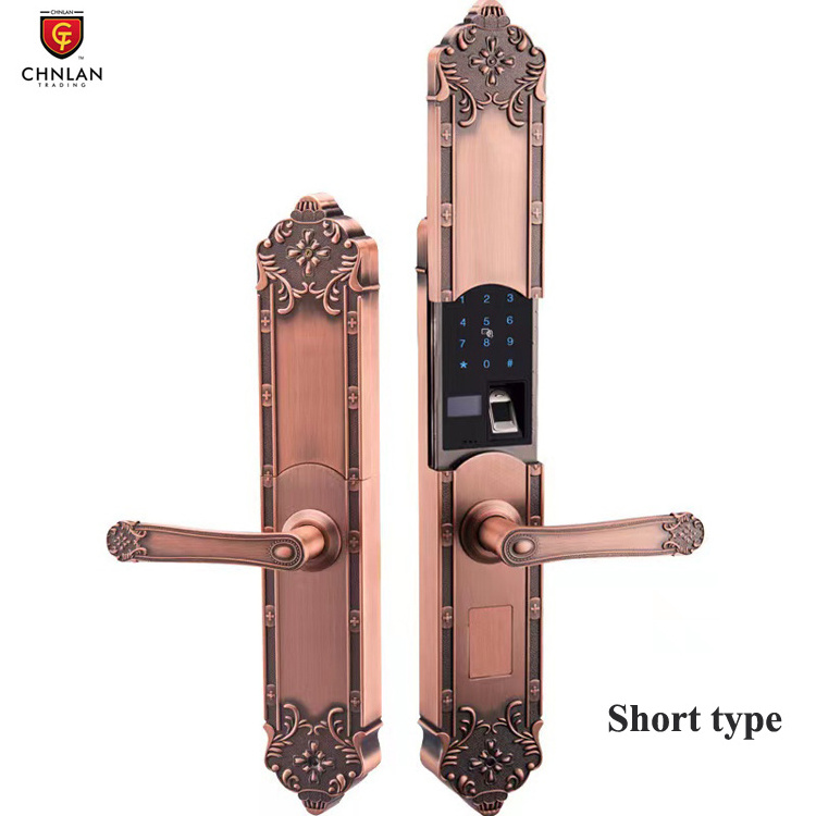 Waterproof Luxury  Villa Smart Door Lock Sliding with Tuya App WiFi Remote Control Fingerprint Keyless Password