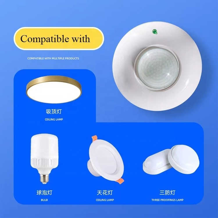 High Sensitive AC220V 360 Degree Ceiling Occupancy Infrared Motion Sensor Switch PIR Detector Automatic ON/OFF LED Light Switch