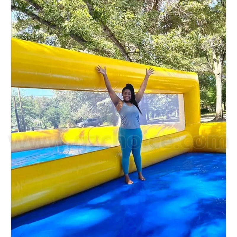 Commercial Airtight Inflatable Volleyball Field Pool 0.9mm PVC Inflatable Water Volleyball Court For Sport Water Games