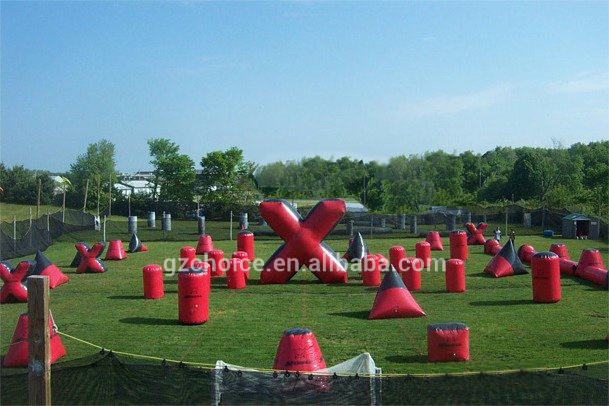 Cheap inflatable arena archery game commercial paintball obstacle bunkers