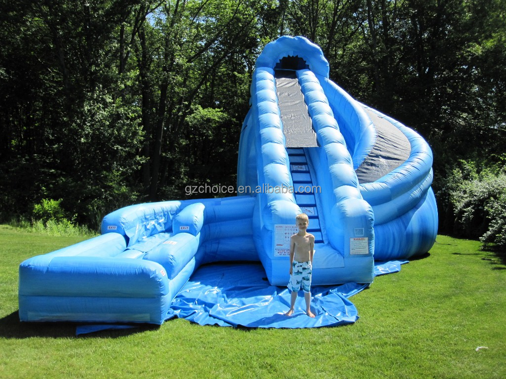 Well popular giant inflatable water slide with pool for party events giant inflatable water slide for sale