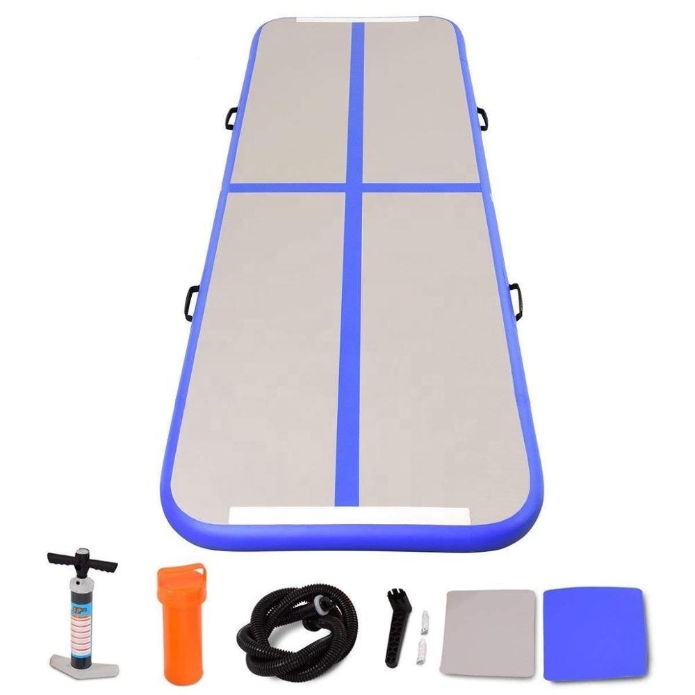 2024 Hot Sale 1.2MM DWF air Gym training Mat Inflatable Tumbling Mat cheerleading mat With Free Air Pump