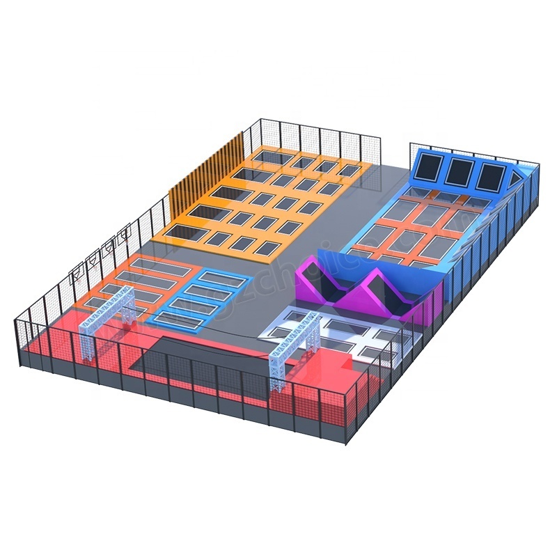 New Arrival Custom Professional Indoor Commercial Spring Trampoline Park Equipment for adults and kids