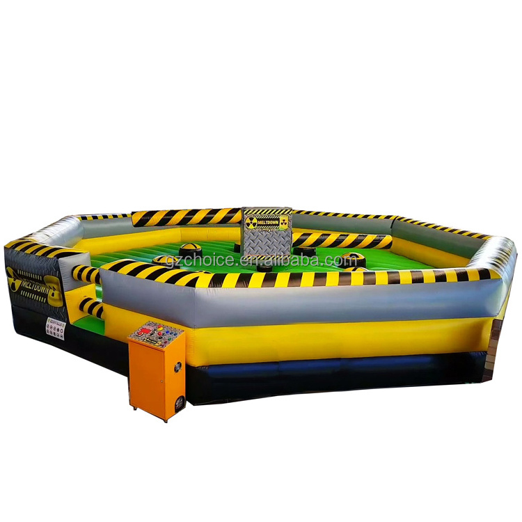 China Popular Commercial Kids and Adult Sweeper Inflatable Sports Game Wipeout For Sale