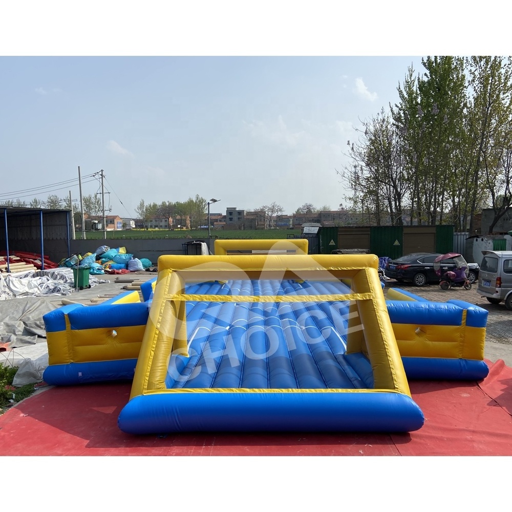 Commercial inflatable soap soccer field big fun inflatable carnival football field playground