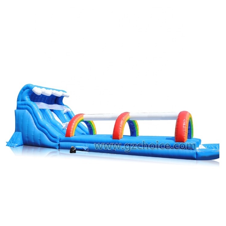 Factory Price Inflatable Rainbow Water Slides With Pool inflatable slides