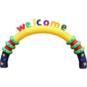 China cheap high quality custom welcome inflatable entrance start arch inflatable rainbow arches