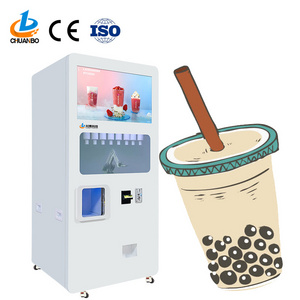 Best Smart Fresh Milk Tea Vending Machine With Card Reader For Sale Touch Screen Boba Tea Vending Machine Supplier