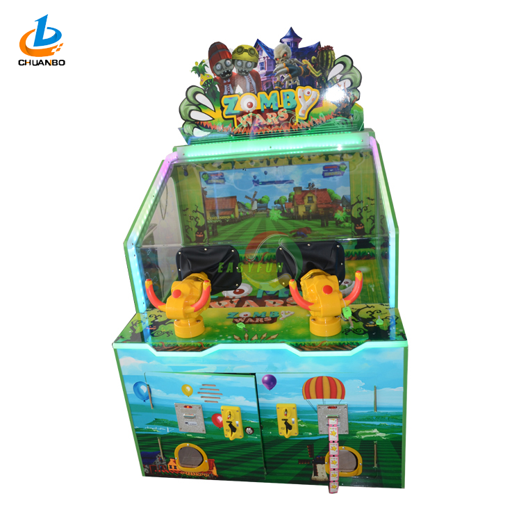 coin operated zombie shooting game machine/plants vs zombies arcade machine