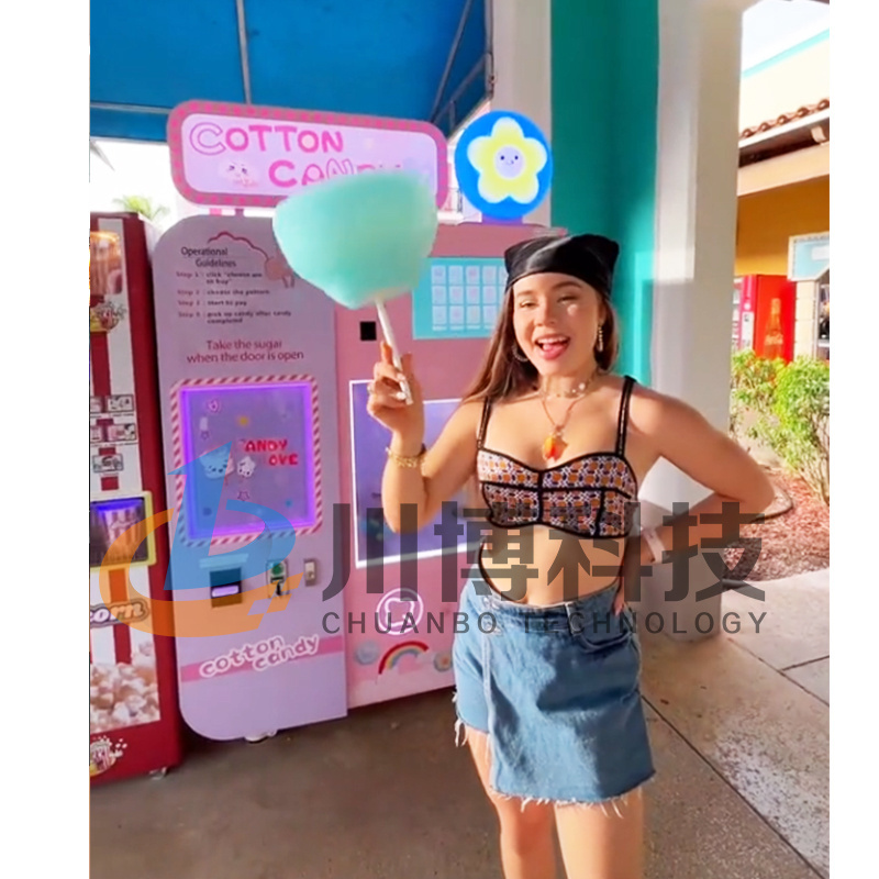 Guangzhou Chuanbo Technology New Condition Automatic Cotton Candy Vending Fairy Floss Vending Machine