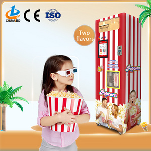 Automatic Multi Flavoured Popcorn Machine Vending Popcorn Machine With High Capacity