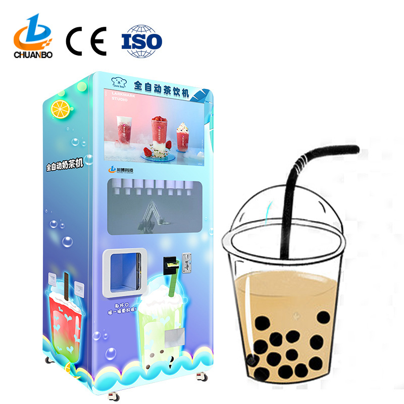 Smart Diy Milk Tea Vending Machine Robot Bubble Tea Equipment Vending Machine For Sale machine for small businesses