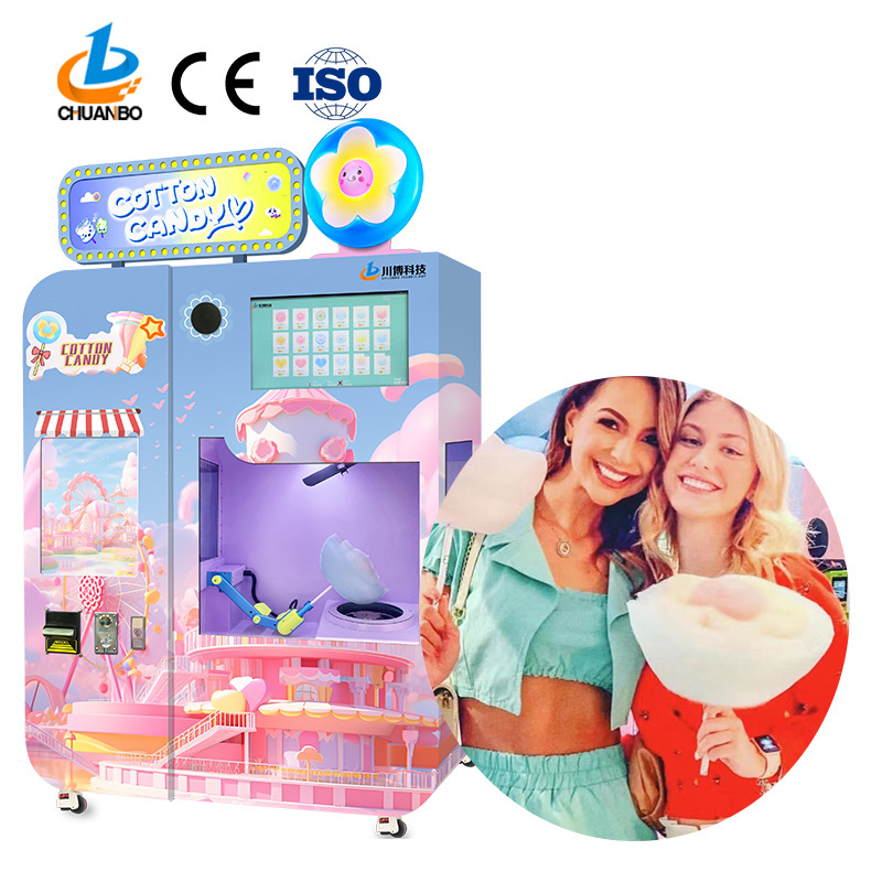 Fully Custom Automatic Cotton Candy Machine Sugar Cotton Candy Floss Machine Cotton Candy Vending Machine