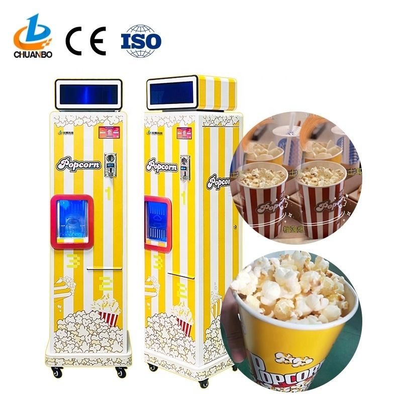 chuanbo technology Best Sale Automatic Popcorn Maker Movie Theater /Bar/Popcorn Making Vending Machine