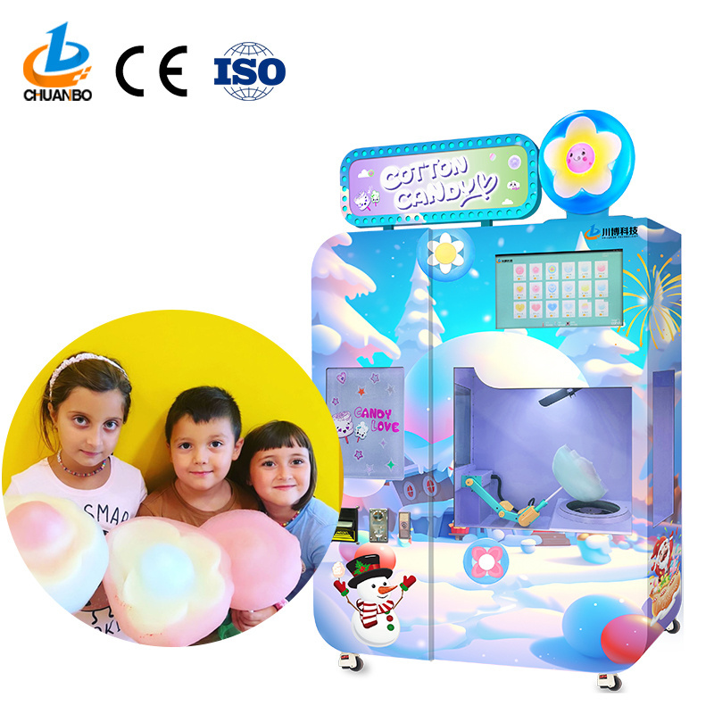 Guangzhou Chuanbo Technology New Condition Automatic Cotton Candy Vending Fairy Floss Vending Machine